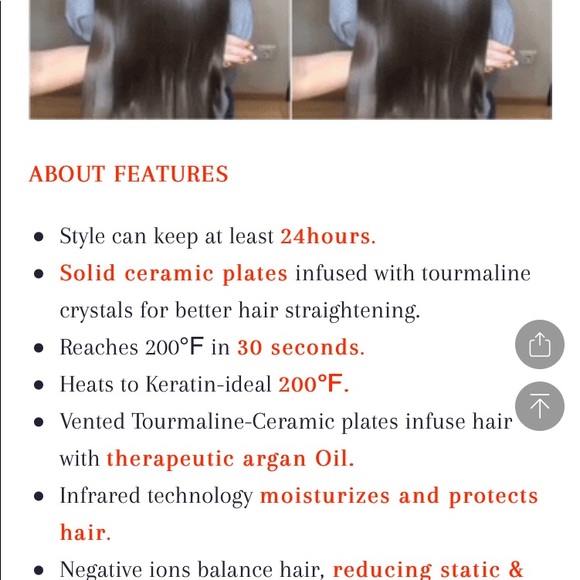 2 in 1 Anti-Static Ceramic Straightener and Curler - Picture 3 of 6